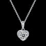 The Serenise Moissanite Heart Accent Necklace PENDANT by Chantal Vaulet
