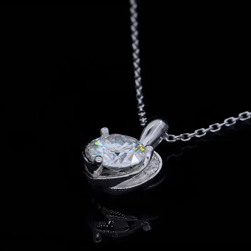 The Serenise Moissanite Heart Accent Necklace PENDANT by Chantal Vaulet