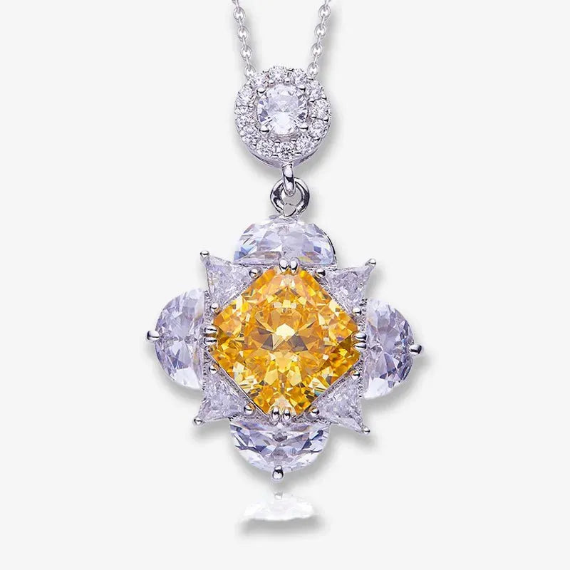 The Serenith Gemstone Floral Necklace PENDANT by Chantal Vaulet