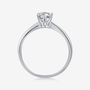 Elegant Moissanite solitaire ring in a classic six-prong setting, perfect for engagements and weddings. 💍✨