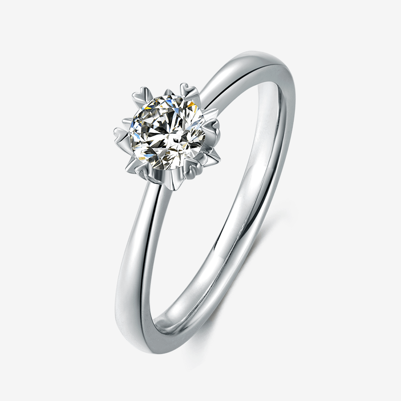 The Solaya 0.5CT Moissanite Ring💍✨ - Elegant round-cut ring in polished 925 sterling silver, perfect for engagements or gifts.