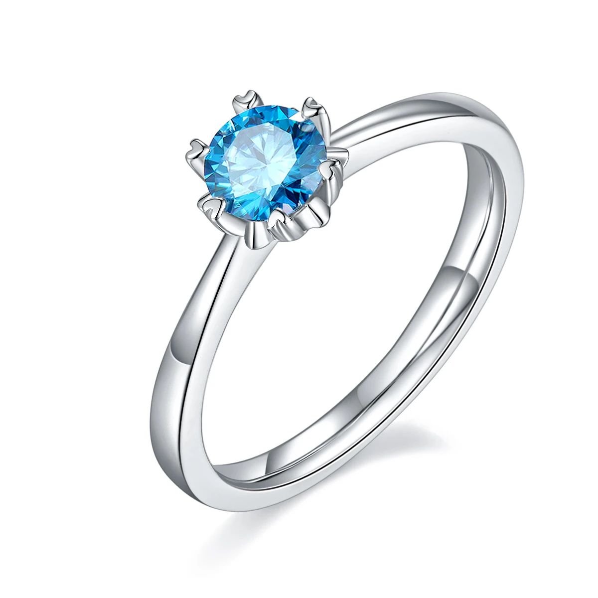 Stunning 0.5CT Moissanite ring in polished 925 silver 💍✨ Perfect for engagements, weddings, or as an amazing value gift!