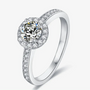 The Solenne Moissanite Halo Ring 0.5CT RING by Chantal Vaulet