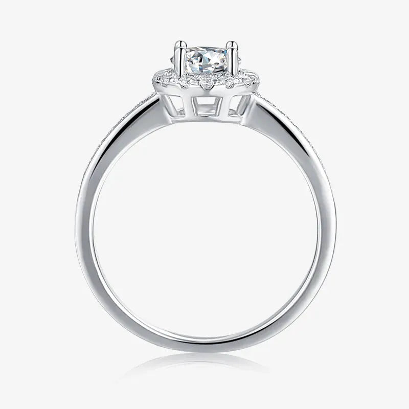 The Solenne Moissanite Halo Ring 0.5CT RING by Chantal Vaulet