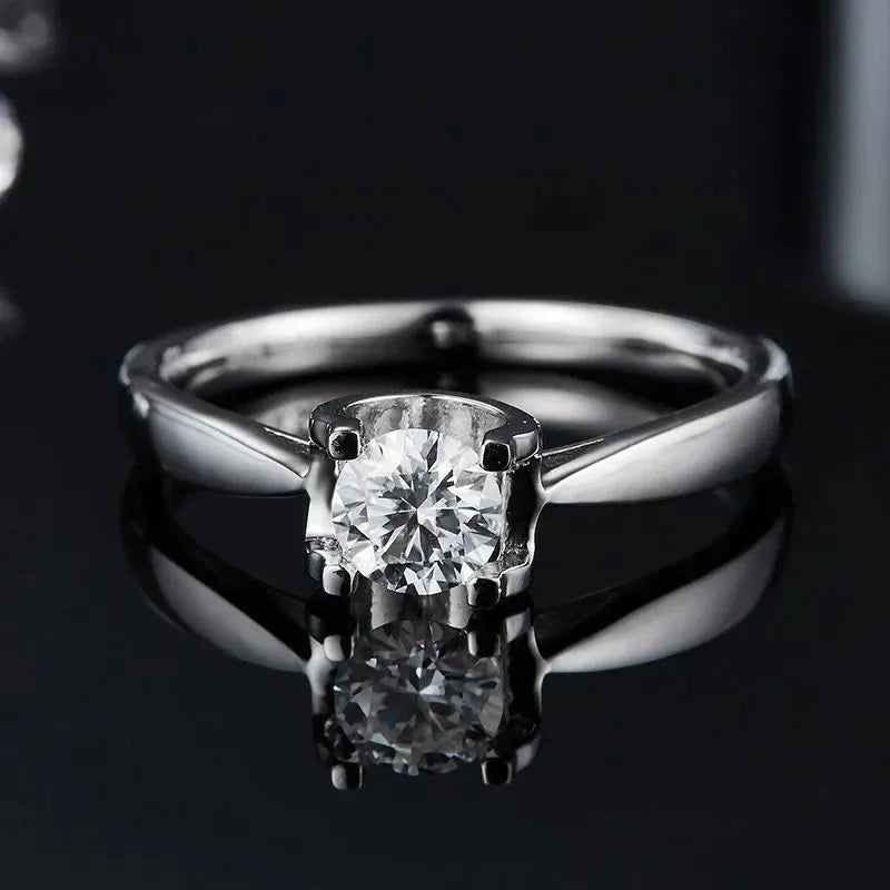 The Caliora 0.5CT Round-Cut Moissanite Ring RING by Chantal Vaulet