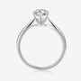 Elegant 0.5CT round-cut Moissanite ring in a classic six-prong setting 💍✨, perfect for engagement and wedding. Amazing value!