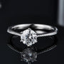 Elegant Solvienne Moissanite Solitaire Ring 💍 with 1CT round-cut gem, perfect for engagement or wedding 💖 - amazing value!