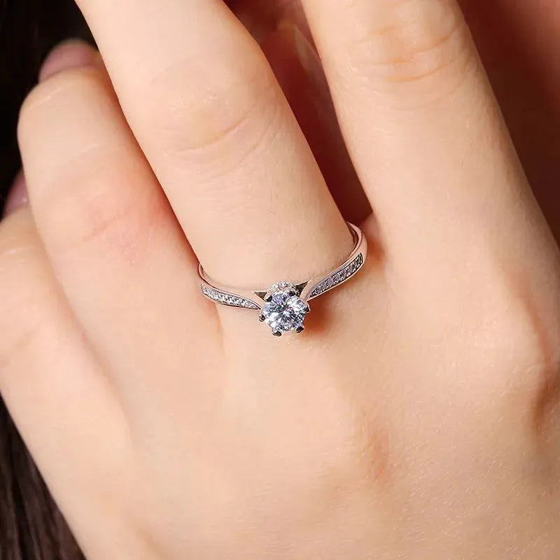 The Sylvara – Moissanite Pavé Elegance 0.5CT RING by Chantal Vaulet