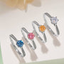 Four stunning rings featuring colorful gemstones and pavé accents – perfect for engagement or wedding. 💍✨ #Moissanite #AmazingValue