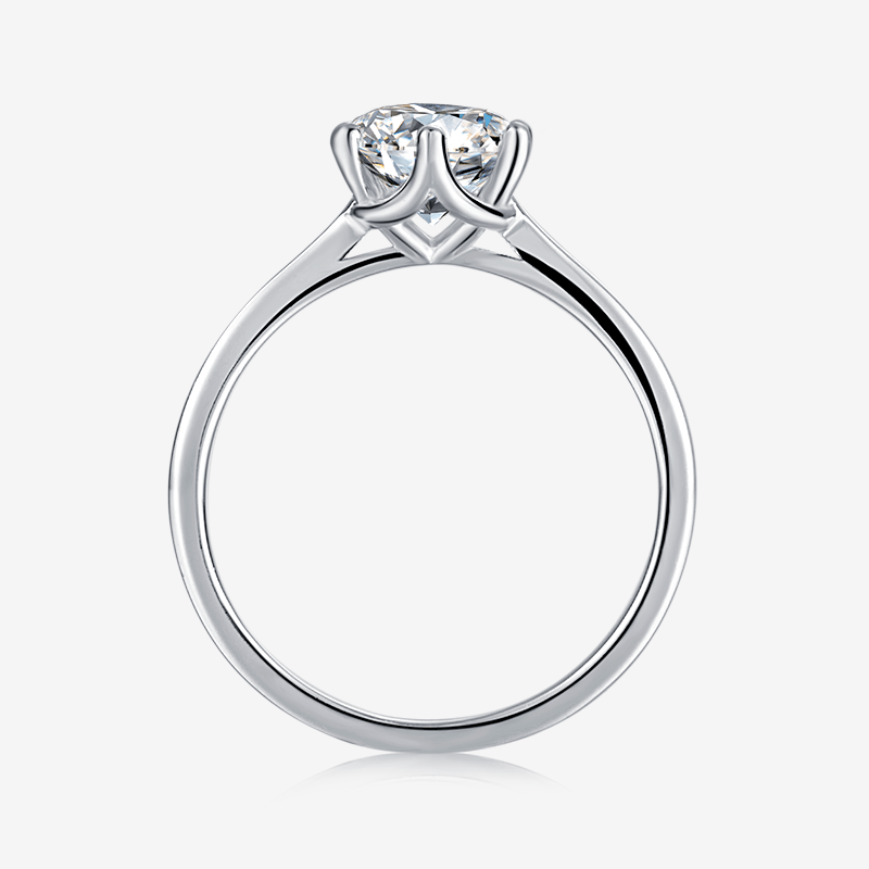 💍 Elegant Sylvessa 1CT Moissanite Engagement Ring in 6-prong setting. Perfect for weddings, offering amazing value! 💎