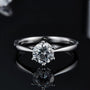 💍 The Sylvessa 1CT Round-Cut Moissanite Ring: Elegant engagement ring with brilliant moissanite gem. ✨ Amazing value!