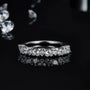 The Valeria Moissanite Eternity Band 💍✨ - Stunning 10-stone design in polished 925 Sterling Silver, perfect for engagements and weddings.