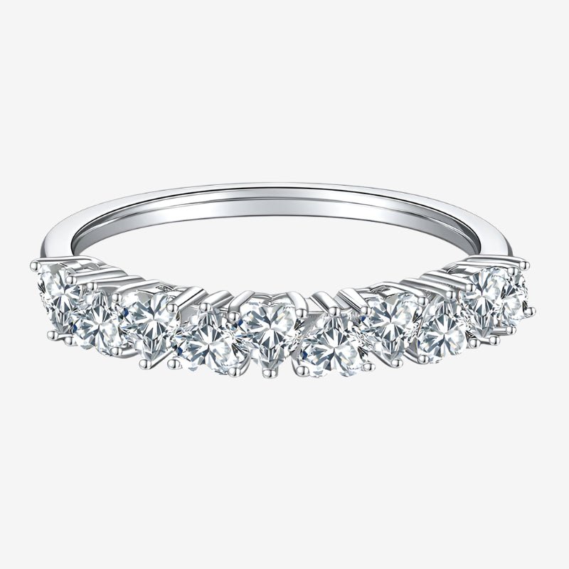 The Valeria Moissanite Eternity Band 💍✨ - 10 dazzling stones in 925 Sterling Silver. Perfect for engagements & weddings! Amazing value!