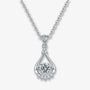 The Valessia Moissanite Dancing Teardrop Necklace PENDANT by Chantal Vaulet