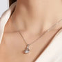 The Valessia Moissanite Dancing Teardrop Necklace PENDANT by Chantal Vaulet