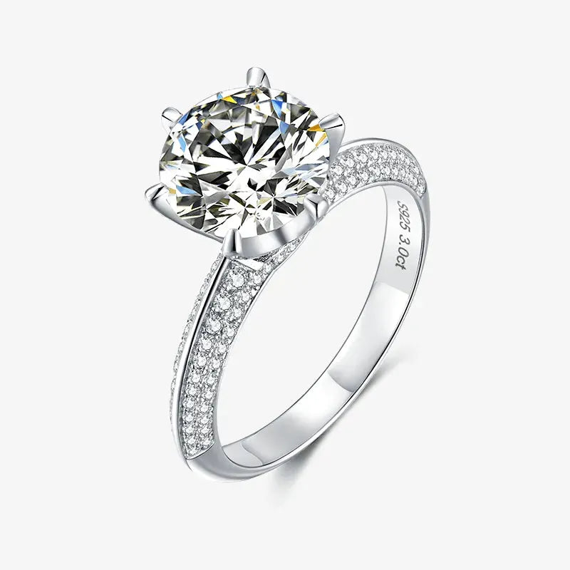 The Valmora 3CT Round-Cut Moissanite Ring RING by Chantal Vaulet