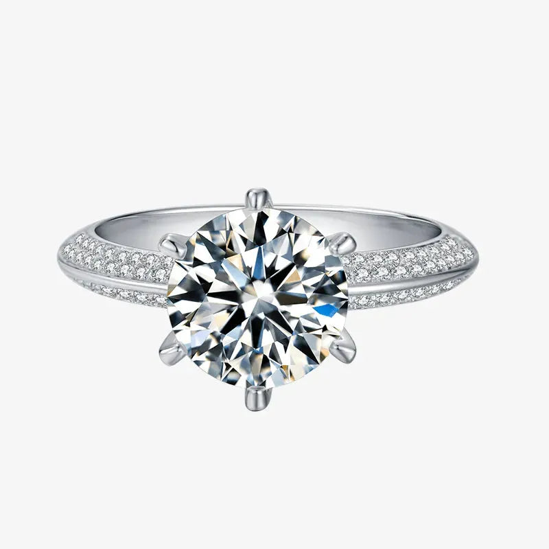The Valmora 3CT Round-Cut Moissanite Ring RING by Chantal Vaulet