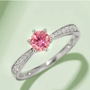 Stunning pink gemstone ring with diamond accents, perfect for engagement or wedding. 💍✨ Elegant and classy choice!