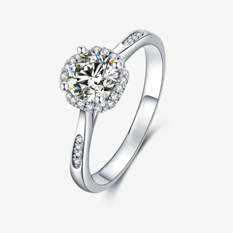 The Velantha Moissanite Halo Ring RING by Chantal Vaulet