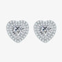 The Velarisse Moissanite Heart Halo Earrings EARRINGS by Chantal Vaulet