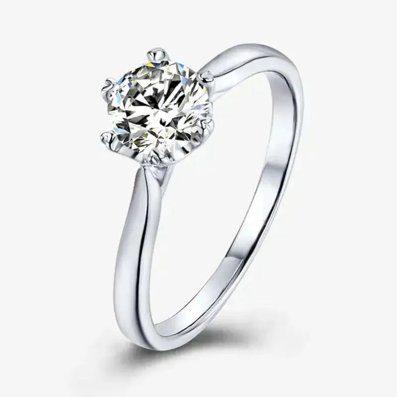 The Veradia 0.5CT Round-Cut Moissanite Ring RING by Chantal Vaulet