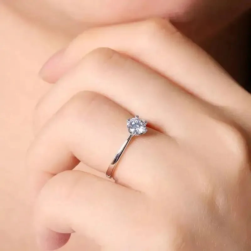 The Veradia 0.5CT Round-Cut Moissanite Ring RING by Chantal Vaulet