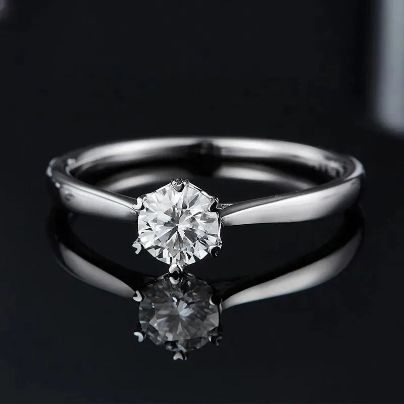 The Veradia 0.5CT Round-Cut Moissanite Ring RING by Chantal Vaulet