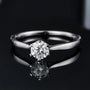 Stunning 0.5CT round-cut Moissanite ring in 925 sterling silver, perfect for engagement or wedding. 💍✨ #AmazingValue #Moissanite