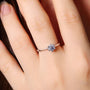 ✨ Stunning 0.5CT Moissanite ring on a hand, perfect for engagement or wedding! Amazing value and elegance! 💍