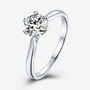 Stunning Veradia 0.5CT round-cut Moissanite ring, perfect for engagement or wedding 💍✨. An amazing value for timeless elegance.