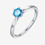 Stunning 0.5CT blue Moissanite engagement ring in sleek 925 sterling silver setting. Amazing value! 💍💙
