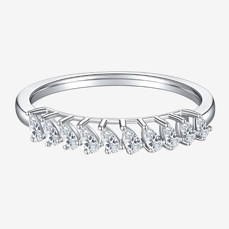 Elevate your elegance with The Vespera Moissanite half-eternity band 💍✨ A stunning choice for engagement or wedding! #AmazingValue