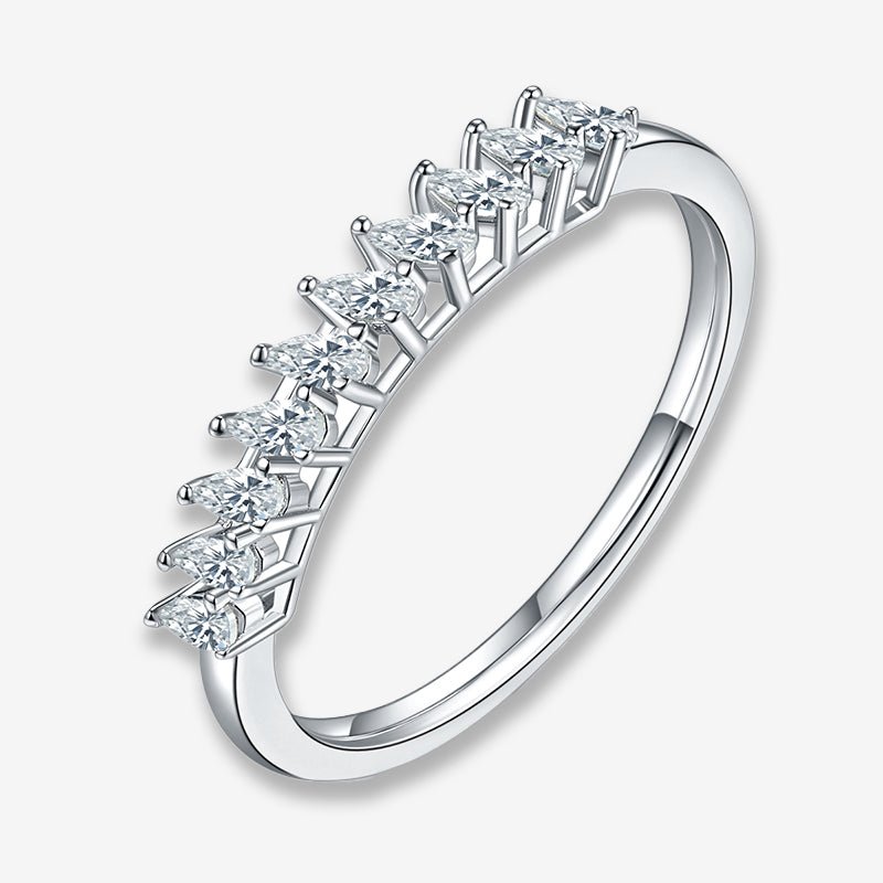 Stunning Moissanite half-eternity band, 1CT, perfect for engagement or wedding 💍✨ Amazing value and elegance!