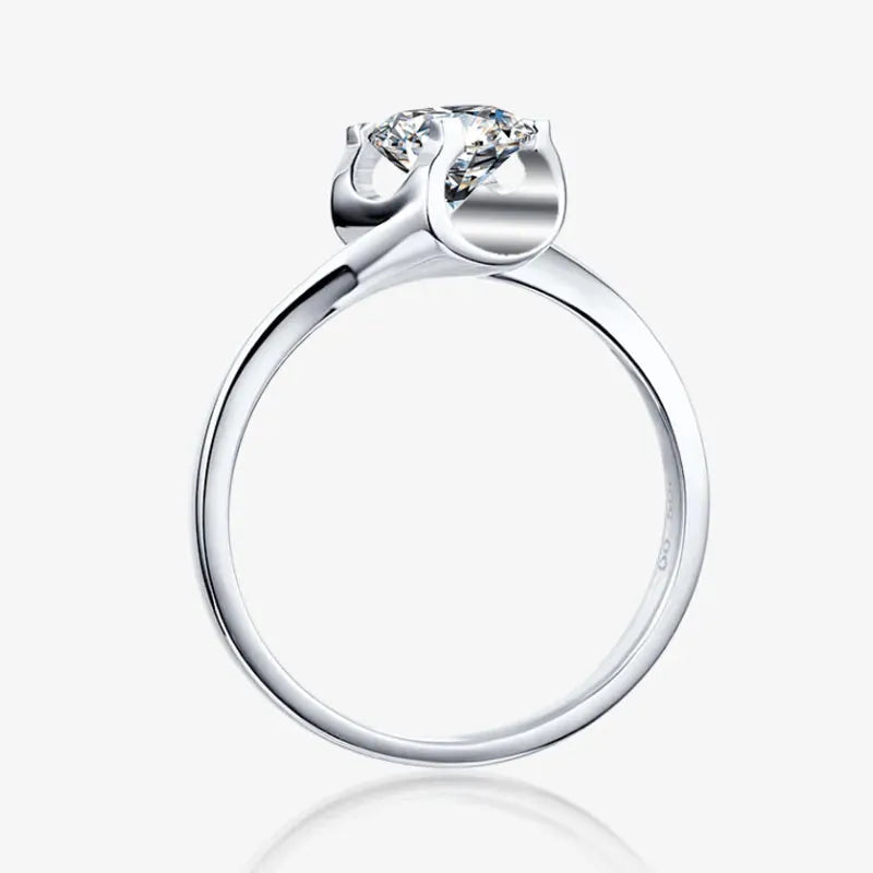 The Virella 0.5CT Round-Cut Moissanite Ring RING by Chantal Vaulet