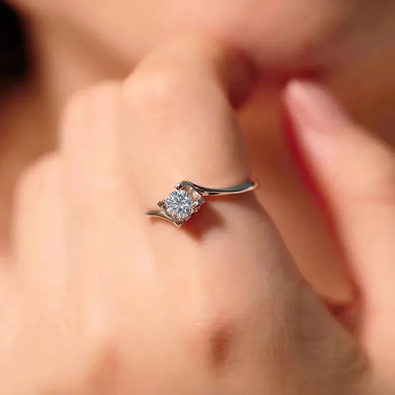 The Virella 0.5CT Round-Cut Moissanite Ring RING by Chantal Vaulet