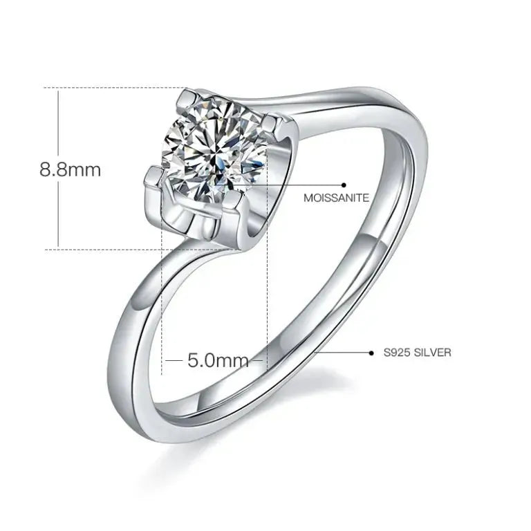 The Virella 0.5CT Round-Cut Moissanite Ring RING by Chantal Vaulet