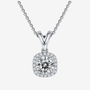 The Vivara Moissanite Halo Necklace - Chantal Vaulet