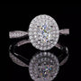 The Vivienne Oval-Cut Moissanite Halo Ring 💍✨ featuring 1.0CT Moissanite and a stunning double halo for engagements and weddings.