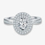 The Vivienne Oval-Cut Moissanite Halo Ring RING by Chantal Vaulet