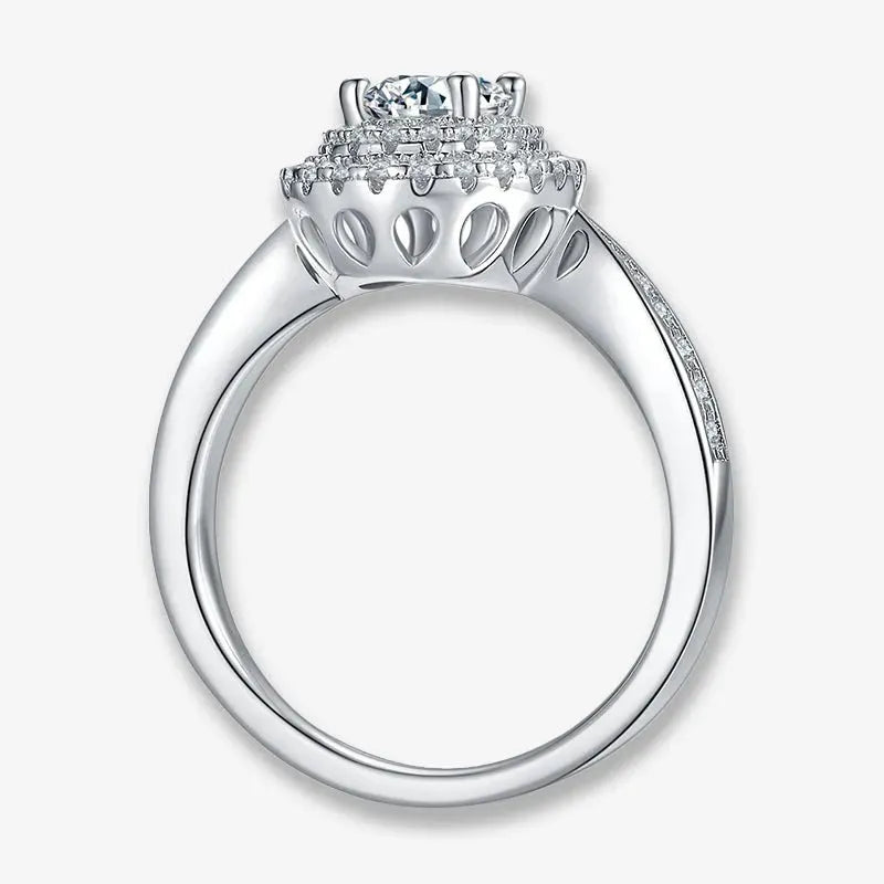 The Vivienne Oval-Cut Moissanite Halo Ring RING by Chantal Vaulet
