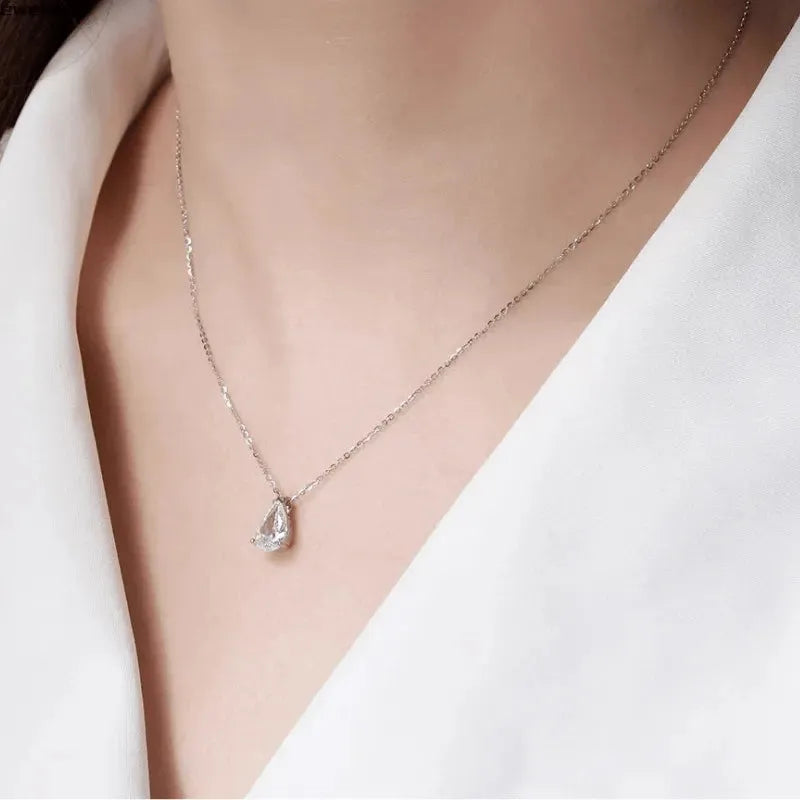 The Vynessa Moissanite Solitaire Necklace PENDANT by Chantal Vaulet