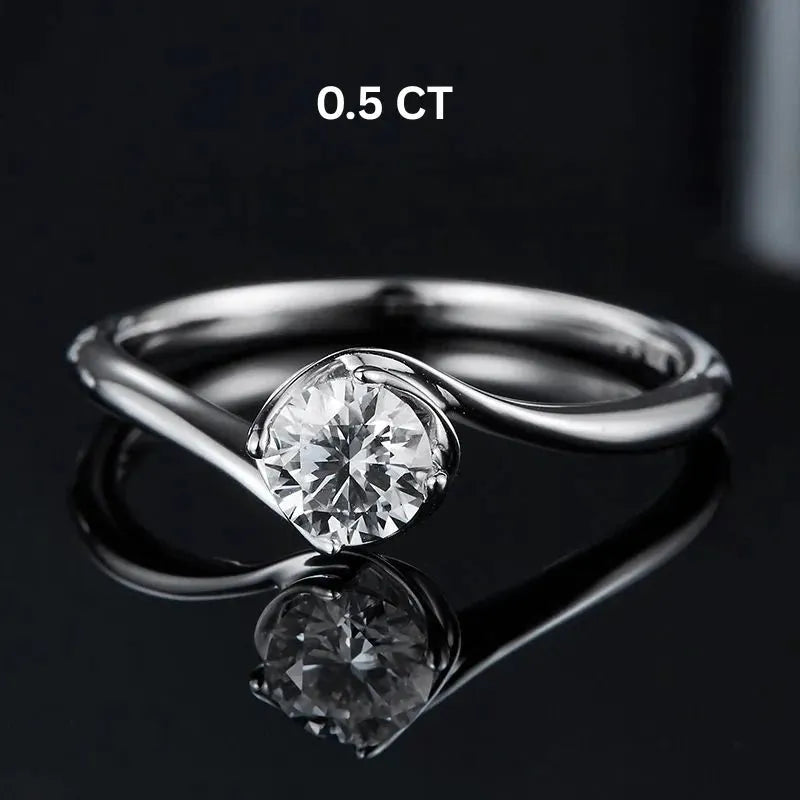 The Zarela Round-Cut Moissanite Ring - 0.5CT or 1.0CT RING by Chantal Vaulet