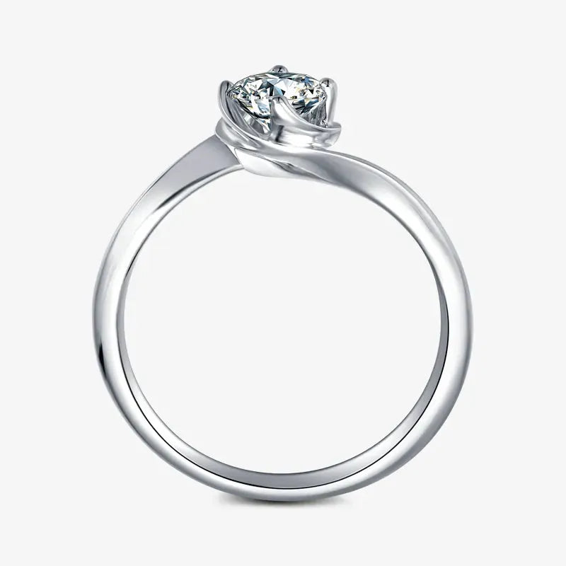 The Zarela Round-Cut Moissanite Ring - 0.5CT or 1.0CT RING by Chantal Vaulet