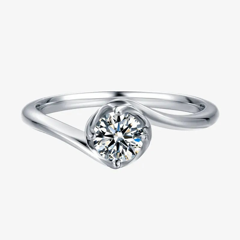 The Zarela Round-Cut Moissanite Ring - 0.5CT or 1.0CT RING by Chantal Vaulet