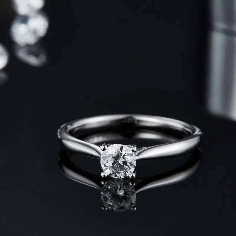 The Zarelle 0.5CT Round-Cut Moissanite Ring RING by Chantal Vaulet