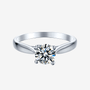 The Zarelle 0.5CT round-cut Moissanite ring 💍✨, perfect for engagement or wedding, elegant design with amazing value.