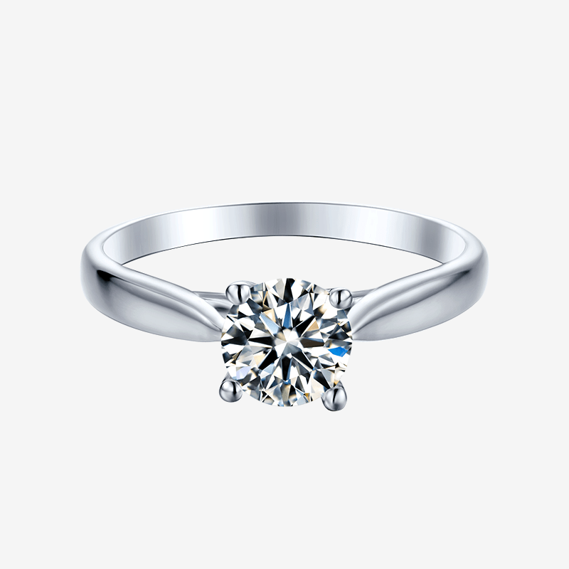 The Zarelle 0.5CT round-cut Moissanite ring 💍✨, perfect for engagement or wedding, elegant design with amazing value.