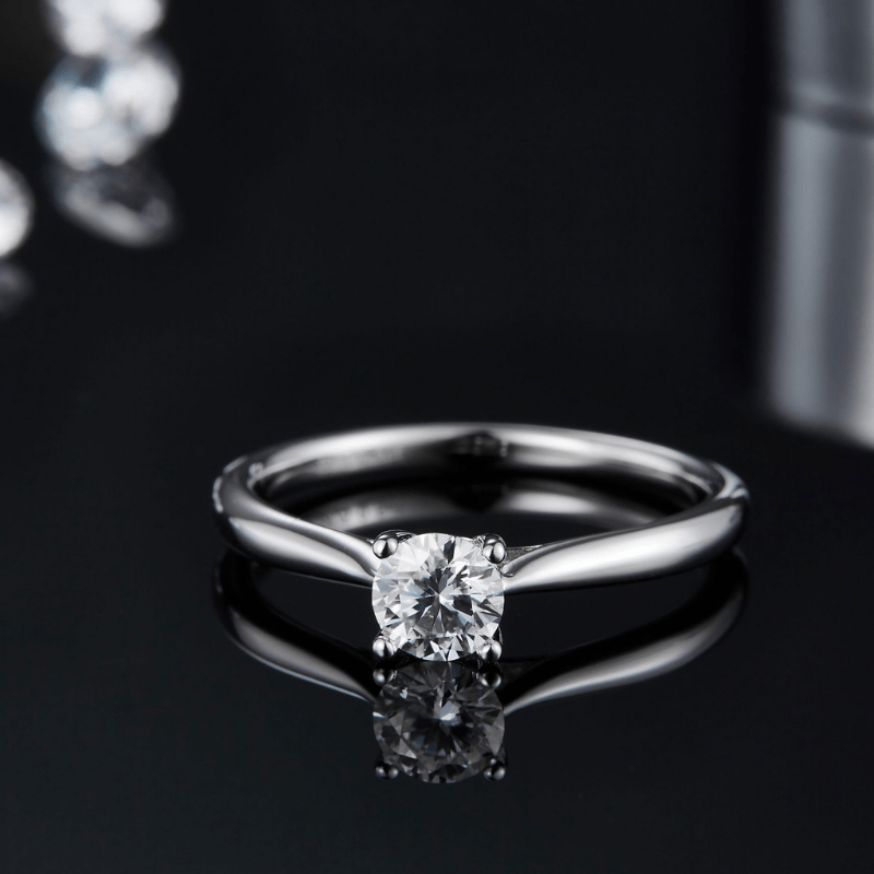 Zarelle 0.5CT Round-Cut Moissanite Ring 💍✨ Perfect for engagement or wedding, offering amazing value!