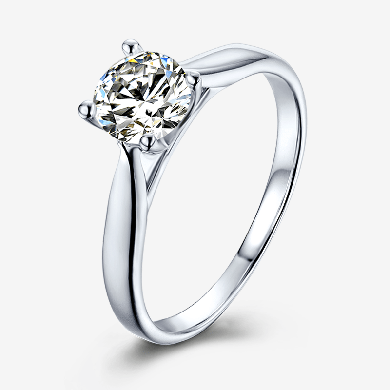 The Zarelle 0.5CT round-cut Moissanite ring 💍, perfect for engagement or wedding, offers amazing value with stunning brilliance!