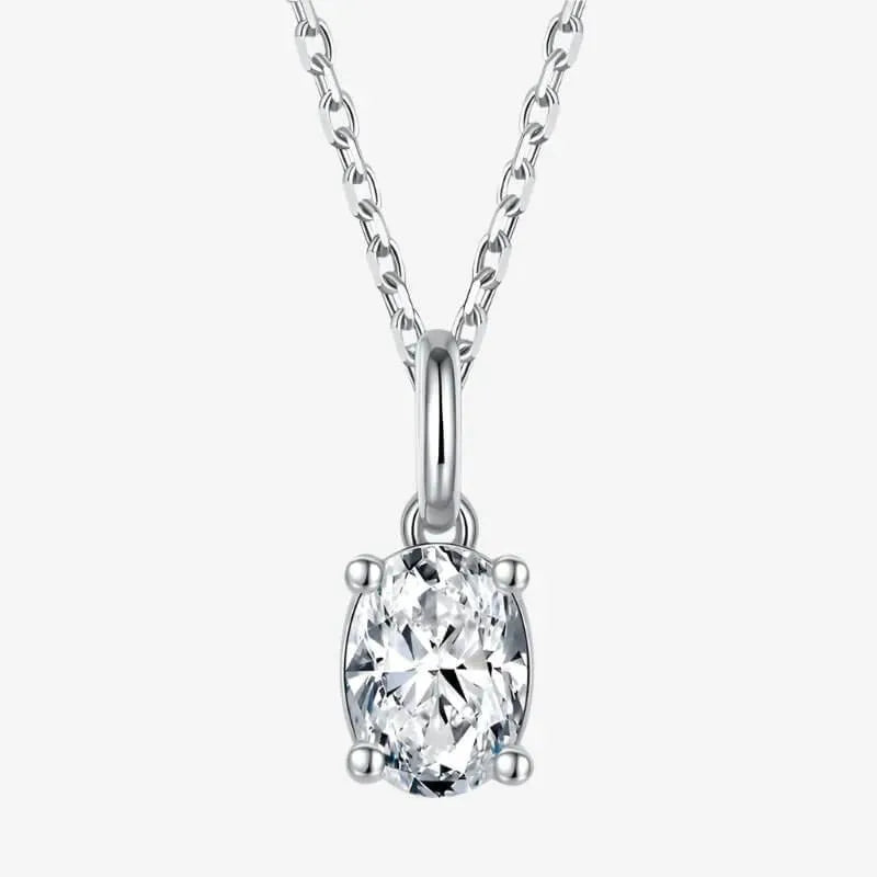 The Zaylora Moissanite Solitaire Necklace PENDANT by Chantal Vaulet